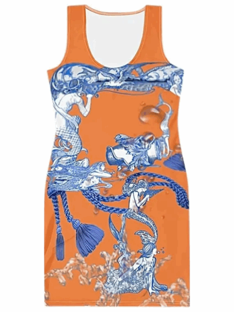 Robe au design exclusif « Neptun et les sirènes »