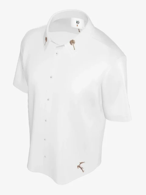 Chemise à manches courtes pour homme « La Gacela et les palmiers »