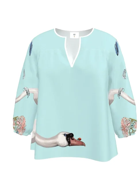 Blouse « Les Cygnes » : sérénité et élégance