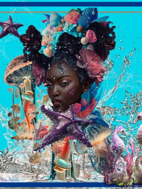 Foulard « Déesse de la mer » : luxe et mystère des océans