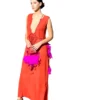 Robe au design unique « Sueño Fortuny Fucsia » d'Inma de la Riva