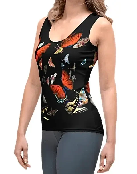 T-shirt ajustable « Mes papillons »