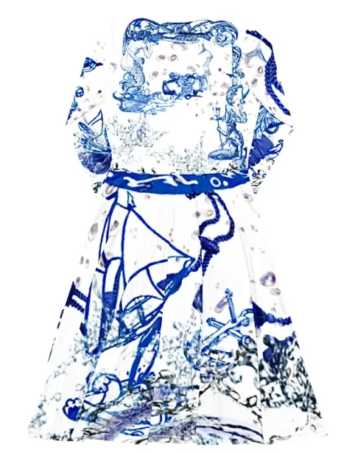 Robe à manches longues « Neptune et les sirènes »