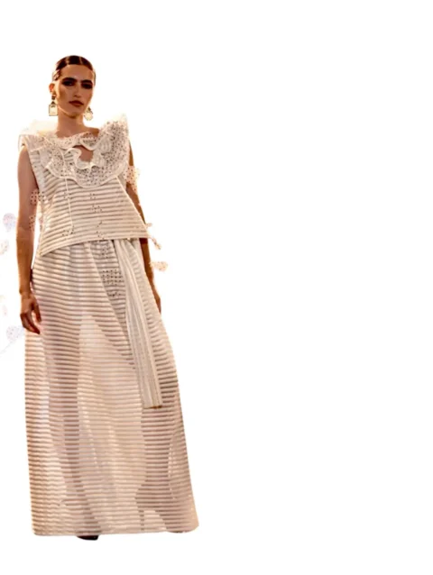 Ensemble deux pièces blanc cassé « Brisa de Líneas »