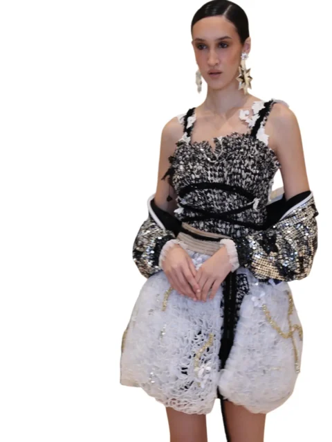 Ensemble « Noir et Blanc » : éclat, glamour et chic bohème