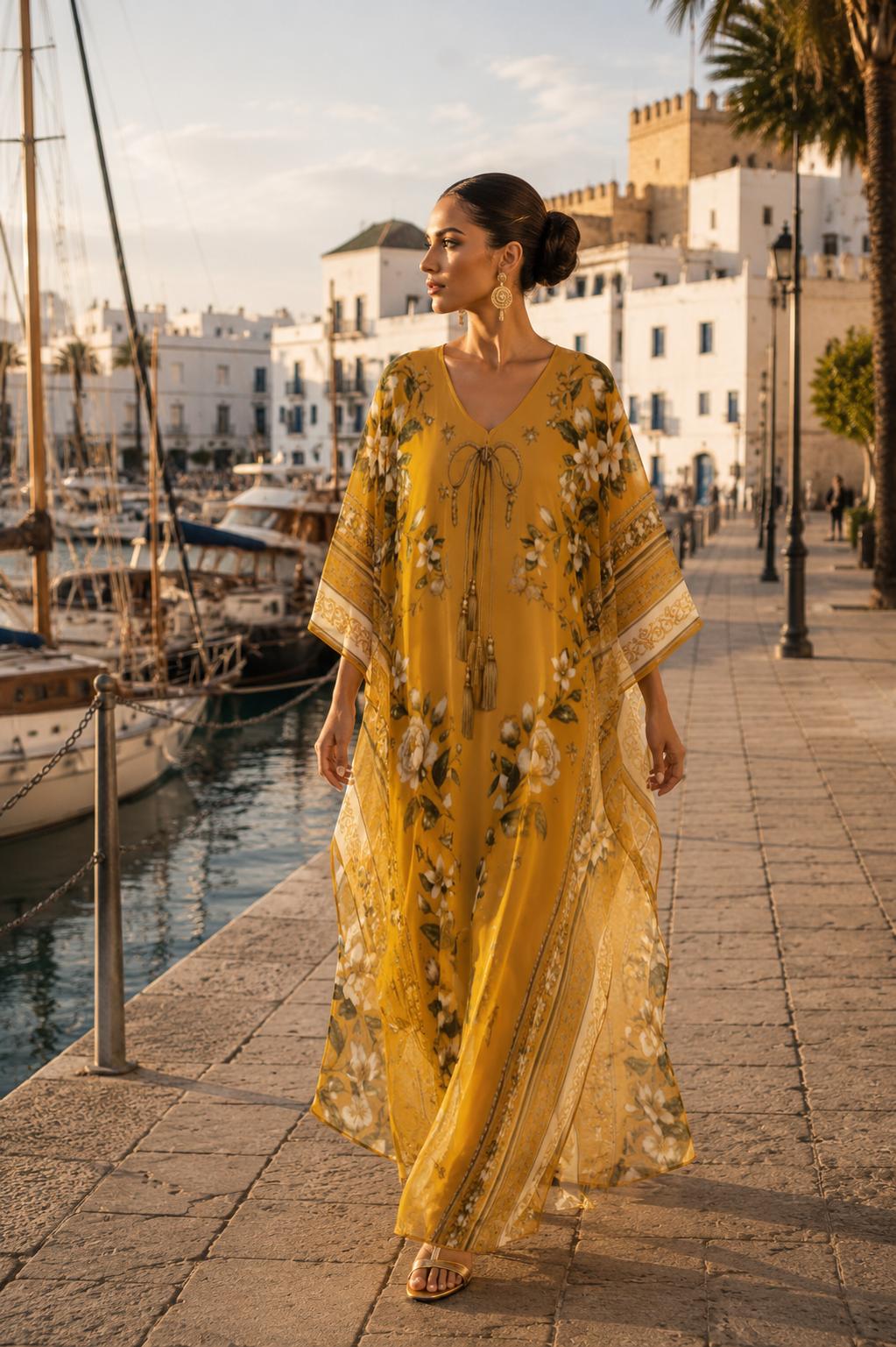 Kaftan émeraude JANNAT – Collection Resort - Image 5