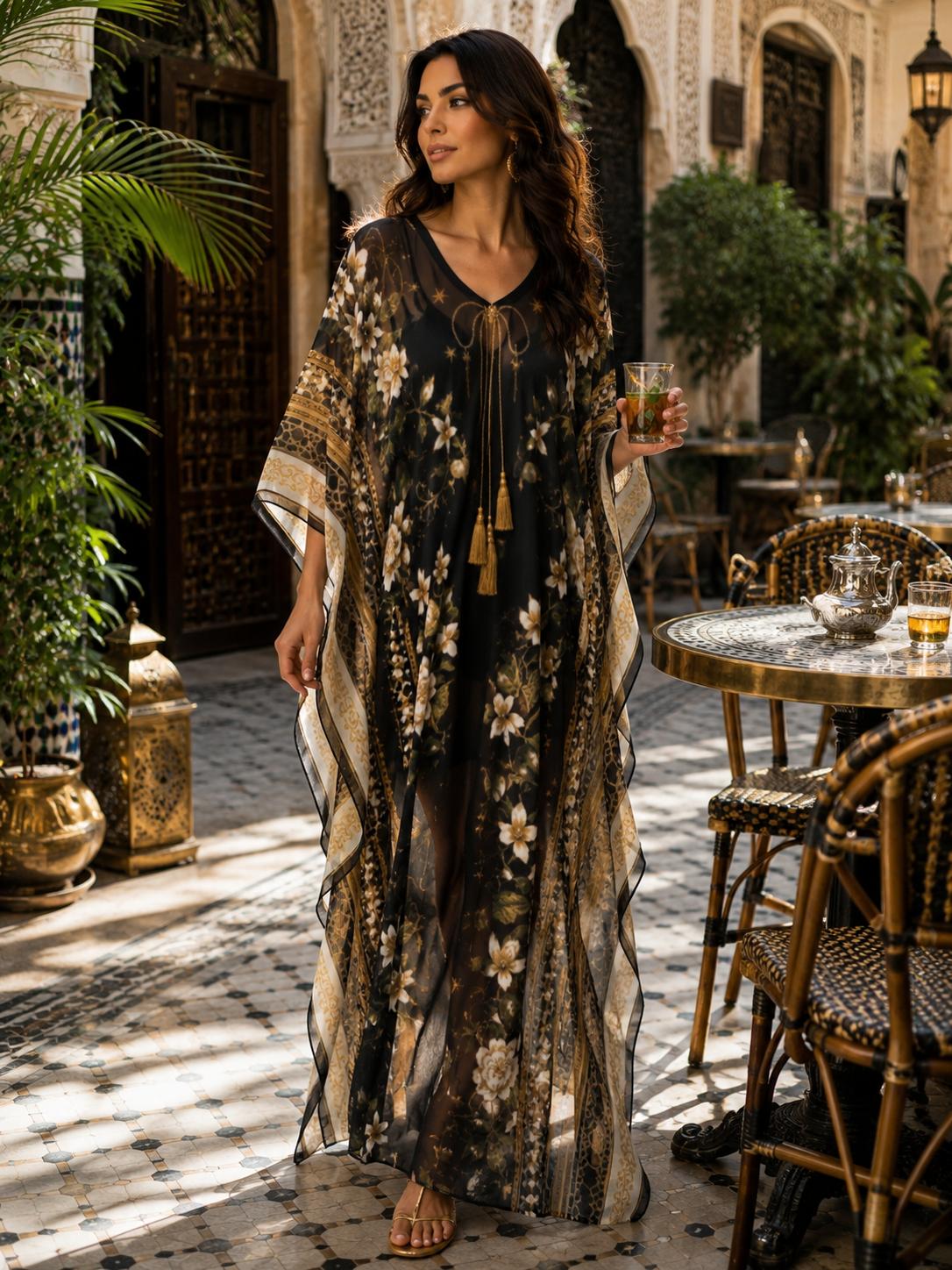 Kaftan émeraude JANNAT – Collection Resort - Image 7