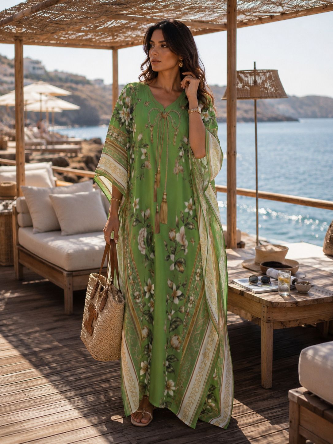 Kaftan émeraude JANNAT – Collection Resort - Image 9