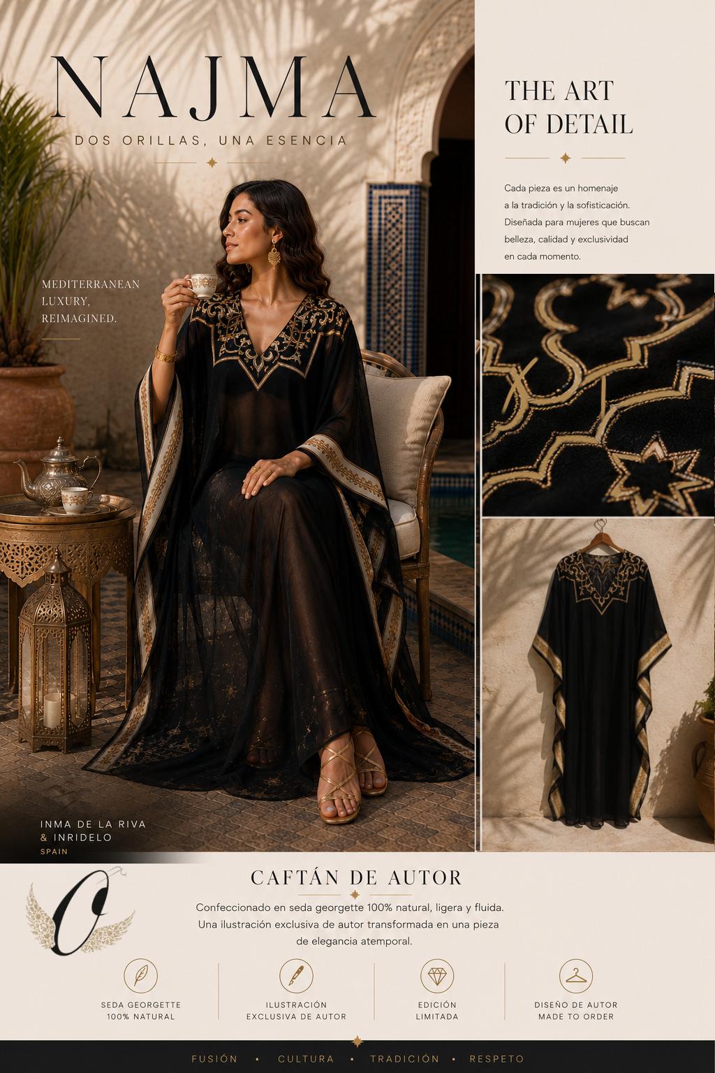 Kaftan émeraude NAJMA – Collection Resort - Image 2